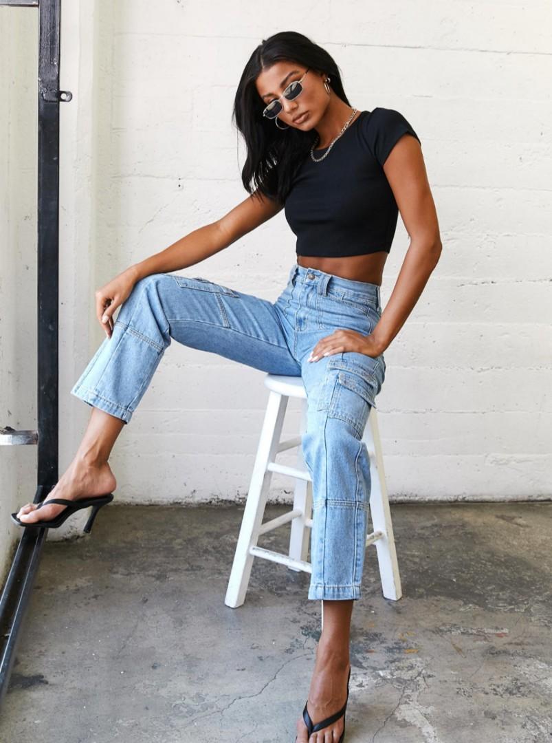 princess polly organic cotton classic crop tee