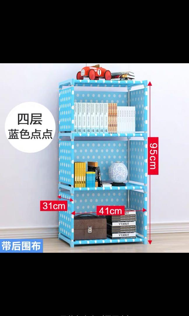 Racking (Category: Shelves, Cabinets & Racks) located in Singapore. Submitted by joelle.koh (Listing ID 1039635851, Image 3). Description: Two layers shelf in polka dots (blue and pink) 2 sets of blue 1 set of pink 50 Lx 30 W x 70 H $5 each set Get all 3 for $12. .