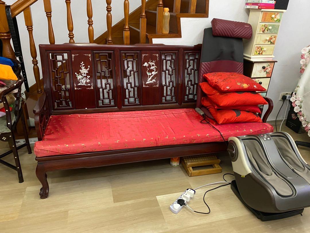 Rosewood Sofa, Furniture & Home Living, Furniture, Chairs on Carousell