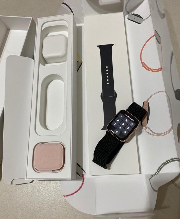 Apple Watch Series 5 GPS, 44mm Space Gray Aluminum Case with Black Sport  Band - S/M & M/L 