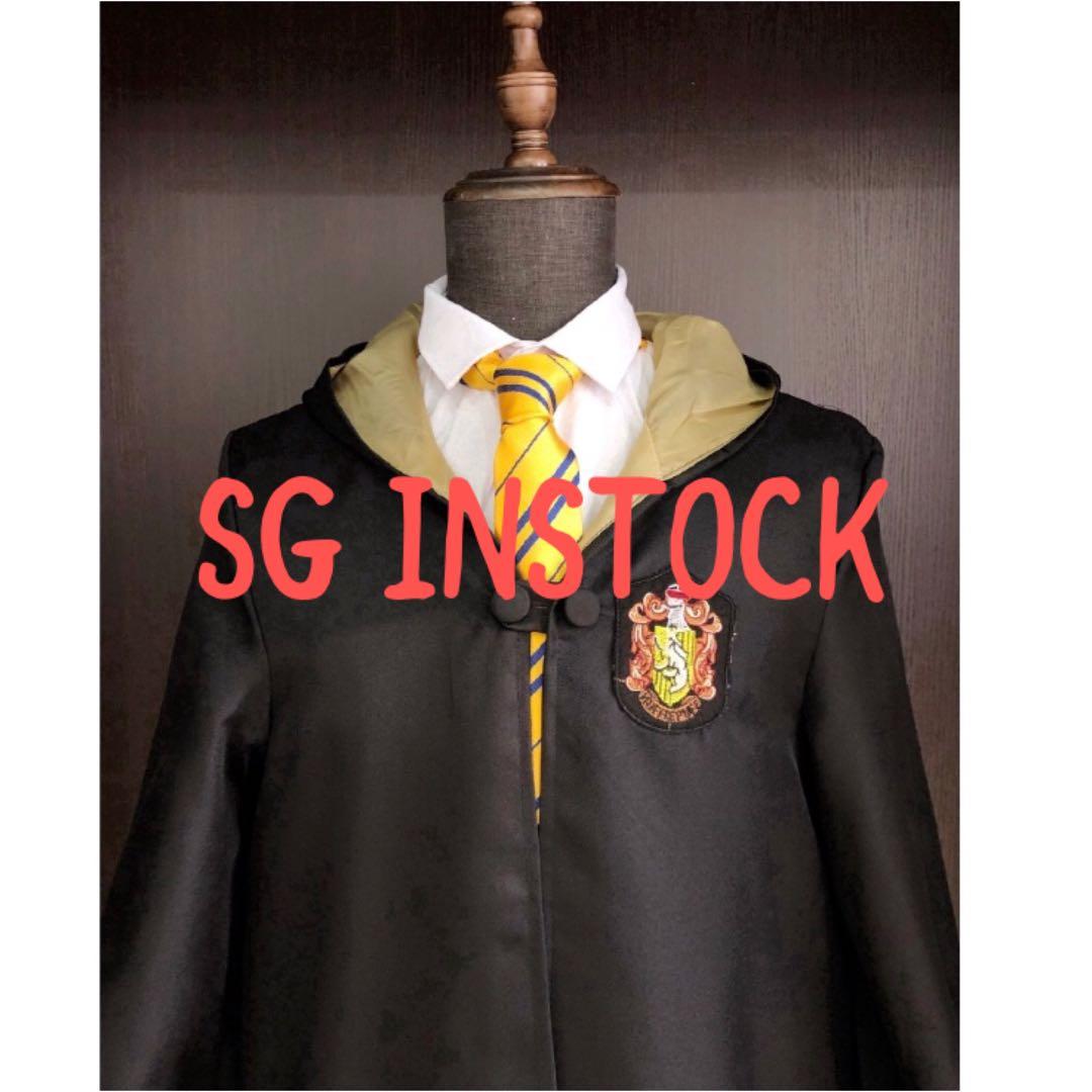 Sg Instock Adult Harry Potter Cosplay Slytherin Cape Hufflepuff Cloak Gryffindor Robe Men S Fashion Clothes Tops On Carousell