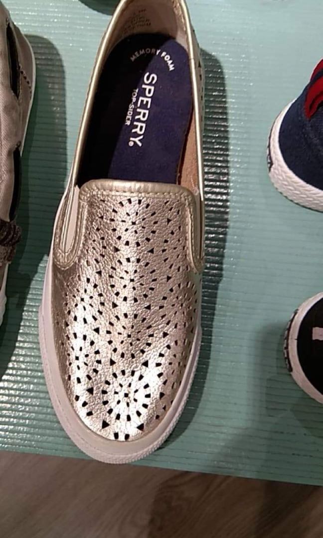 Sperry Seaside Perf Platinum Women s Fashion Footwear Flats