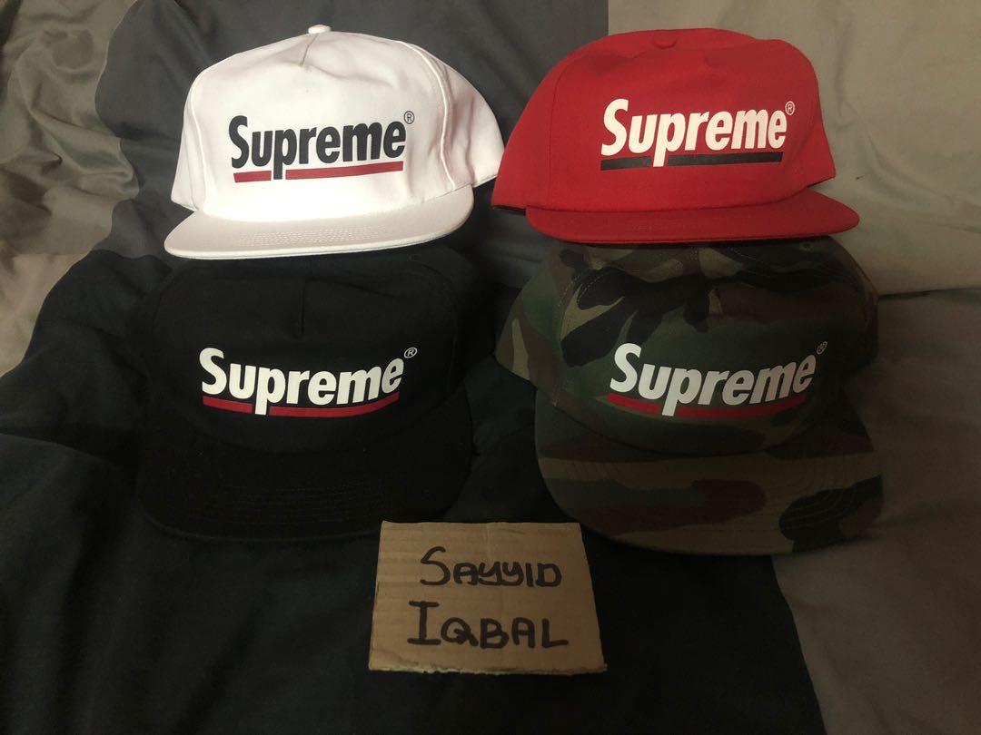 Supreme Underline 5 Panel Snapback Cap Hat