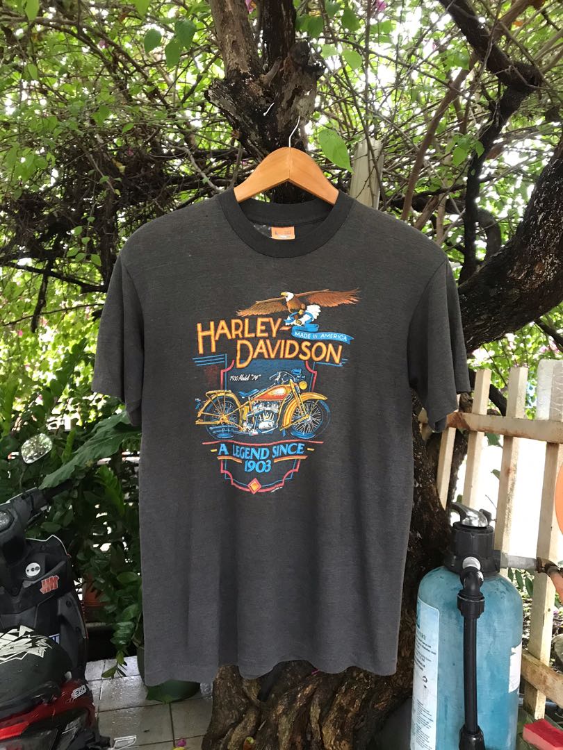 vintage harley davidson 80s Men s Fashion Tops Sets Tshirts