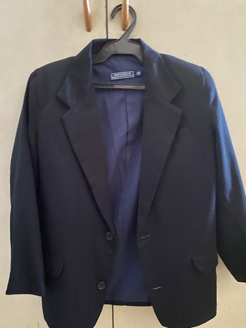 Black coat and blue 2025 long sleeve