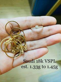 18K Saudi Gold Engagement Ring