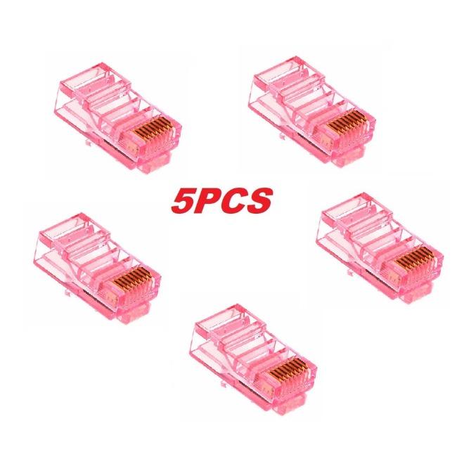 5PCS AMP TYCO RJ45 Connector PINK COLOR, Computers & Tech, Parts ...