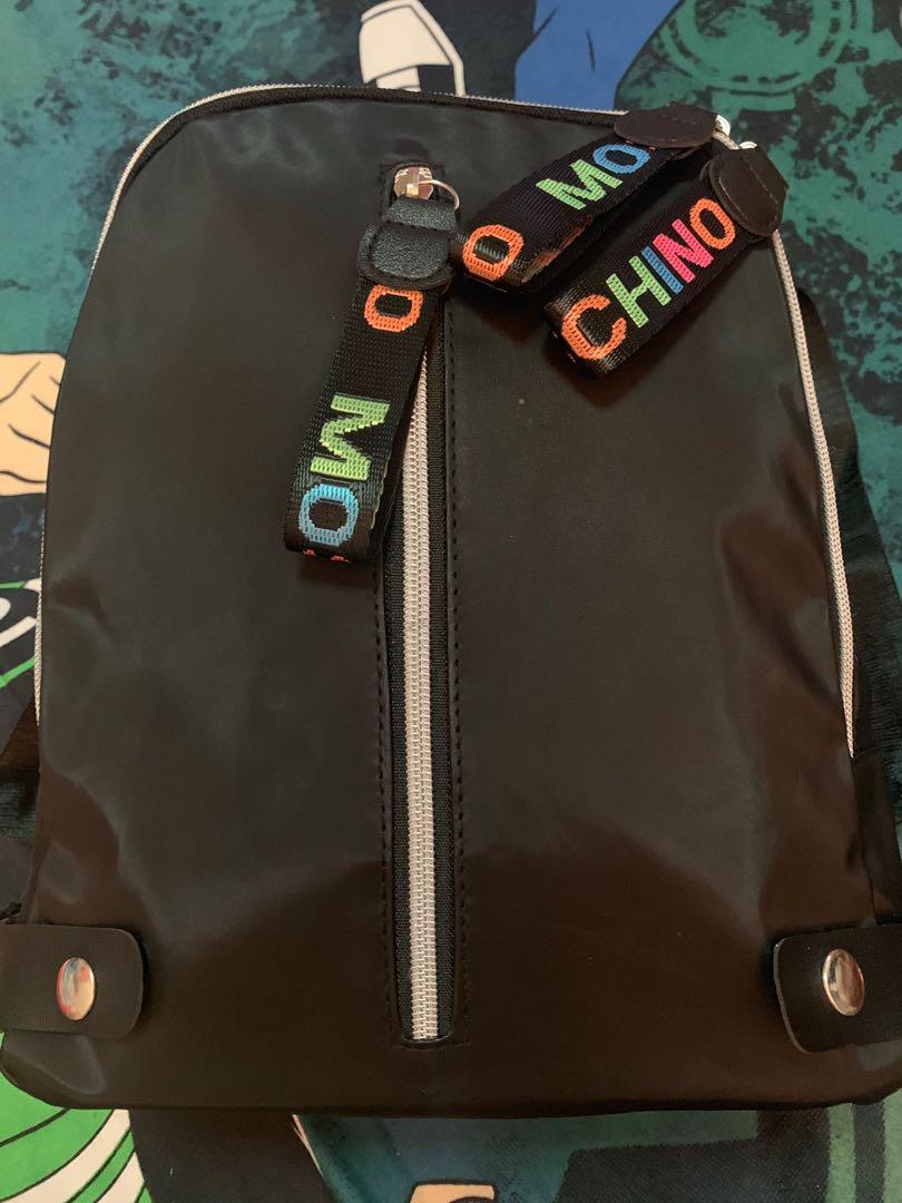 moschino black backpack