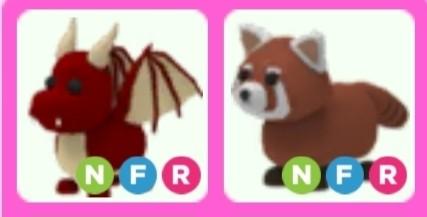 A Neon Dragon And Red Panda For Sale In Adopt Me Halloween Sales Toys Games Video Gaming In Game Products On Carousell - roblox adopt me panda