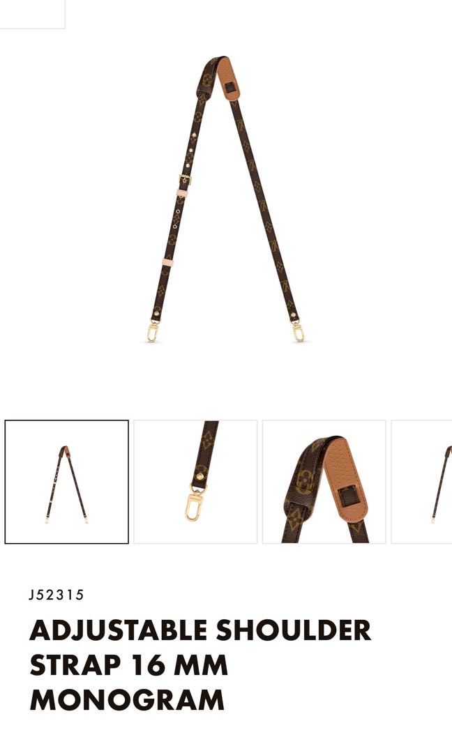 Louis Vuitton Adjustable Shoulder Strap 16MM Monogram