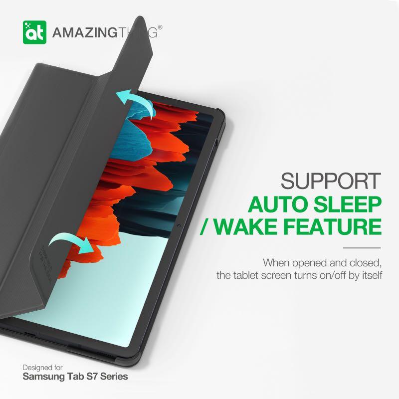 amazingthing samsung tab s7 s7 evolution anti bacterial folio case