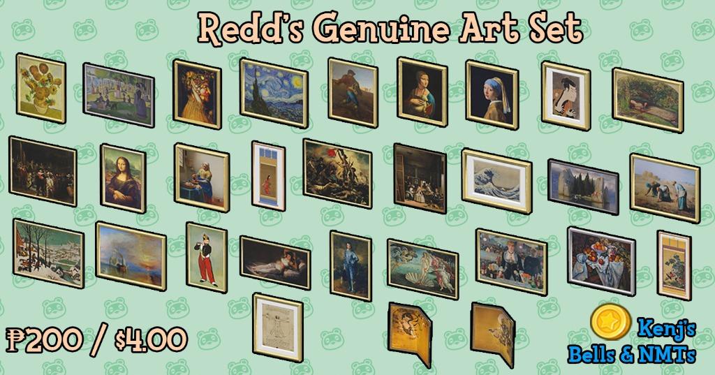 Animal Crossing New Horizons Paintings Set Video Gaming Video Games On Carousell