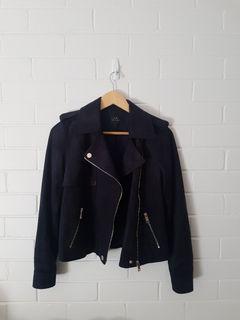 Armani exchange suede navy biker jacket