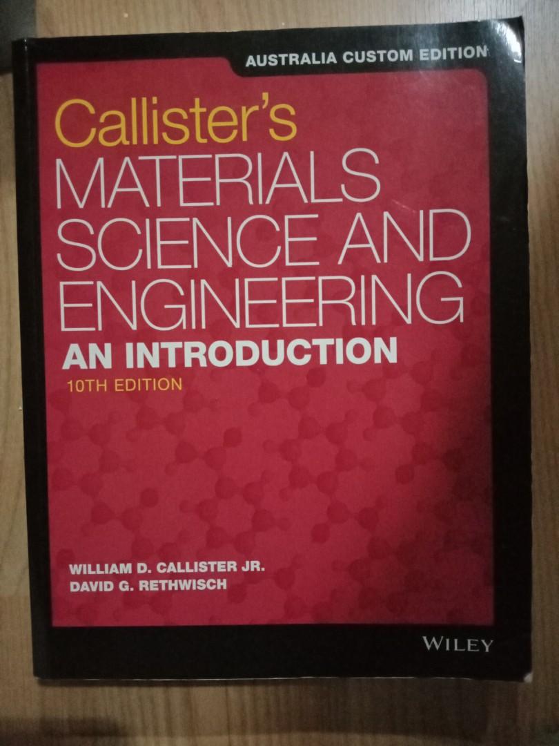 Callister S Materials Science And Engineering An Introduction 10th Edition Textbooks On Carousell