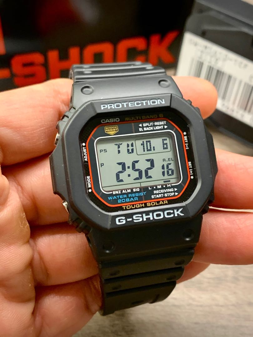 Casio G-Shock GW-M5610-1 Classic Red Line Square Tough Solar Multi