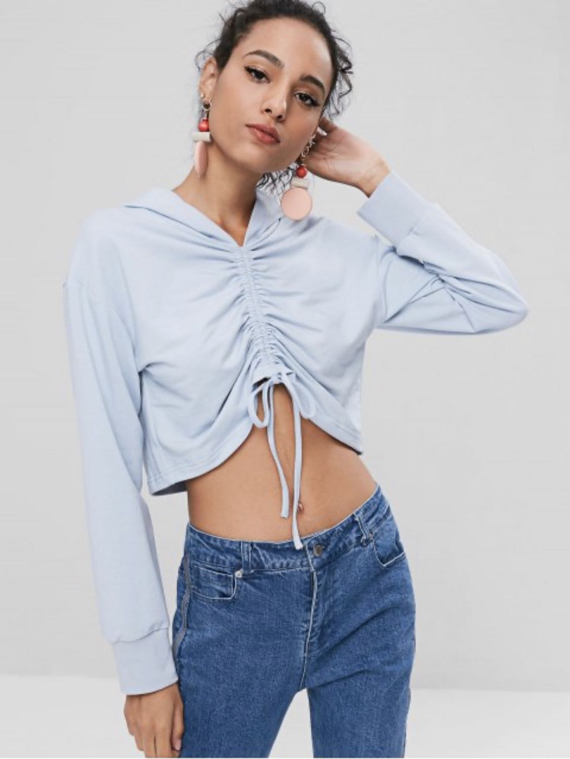 Zaful cropped hoodie sales