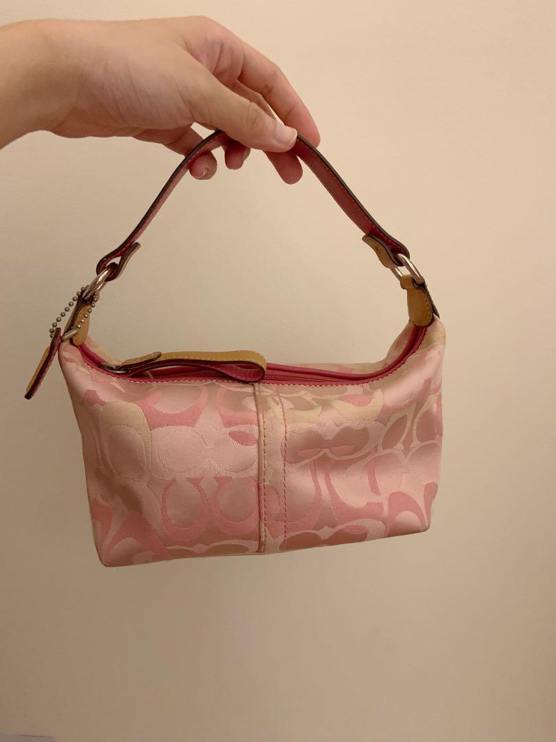 pink coach side bag
