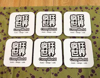 CrazyWorld Coasters 6 pieces 疯狂世界杯垫 (Collector's item)