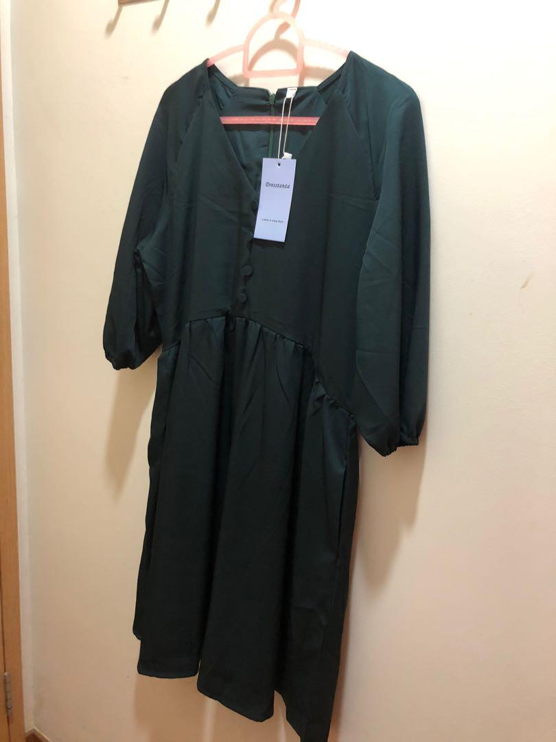 Dark green babydoll dress Clearance