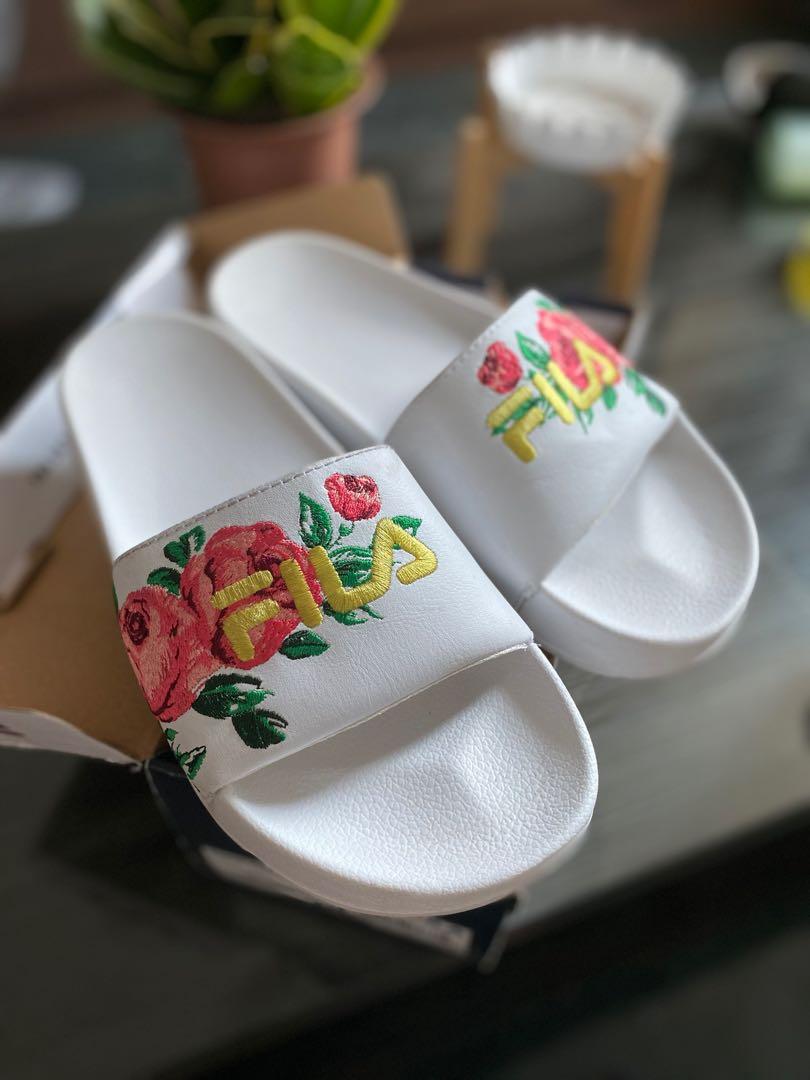 Fila Drifter Embroidery Women s Fashion Footwear Flipflops and