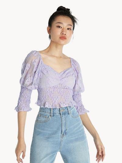 lace smock top