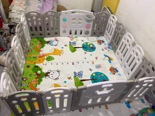 Brand New Foldable playpen with freebies 