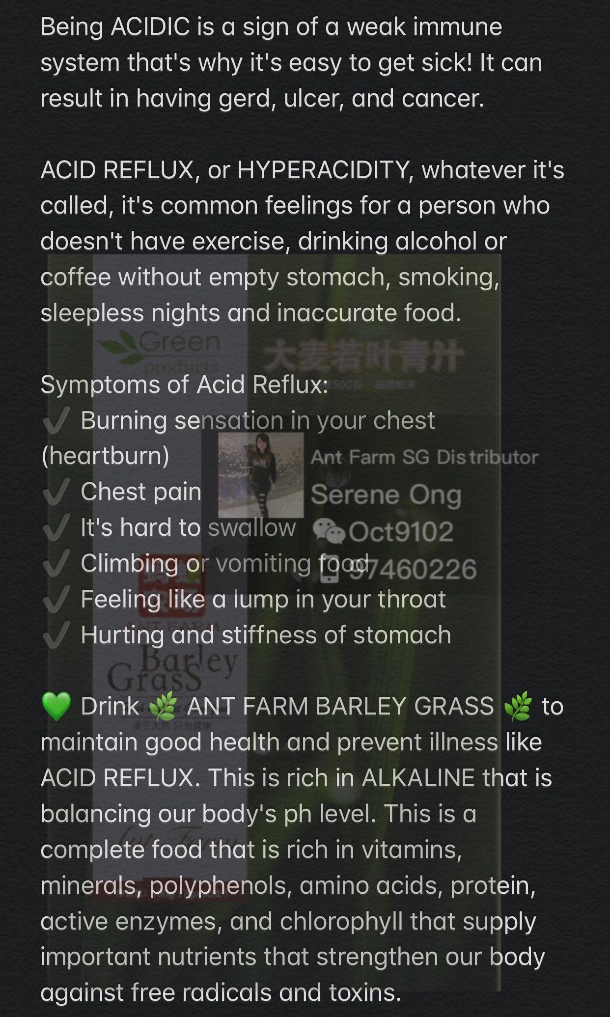 Gastric Pain ** Acid reflux ** Barley Grass Juice, Food & Drinks