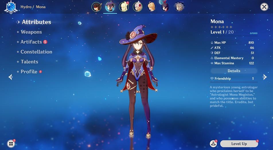 Genshin Impact Asia Server Starter Account Ar7 Mona 5 Star Video Gaming Video Games On Carousell