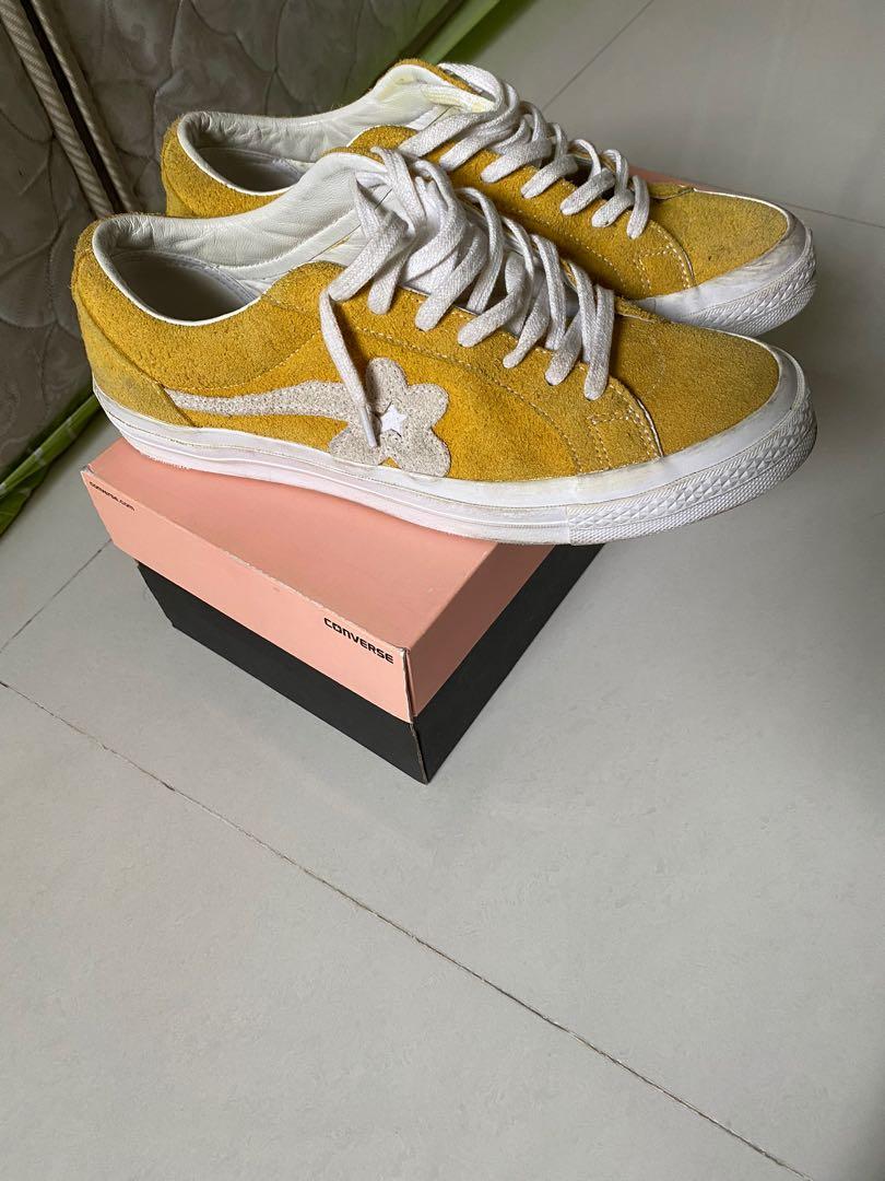 le fleur converse one star (yellow) , Men's Fashion, Footwear, Sneakers on Carousell