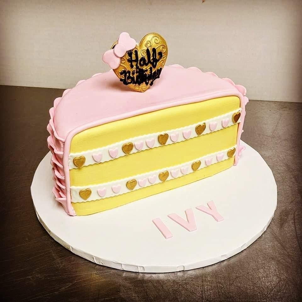 Half Birthday Cake Celebration Gift Fondant Food Drinks Homemade Bakes On Carousell