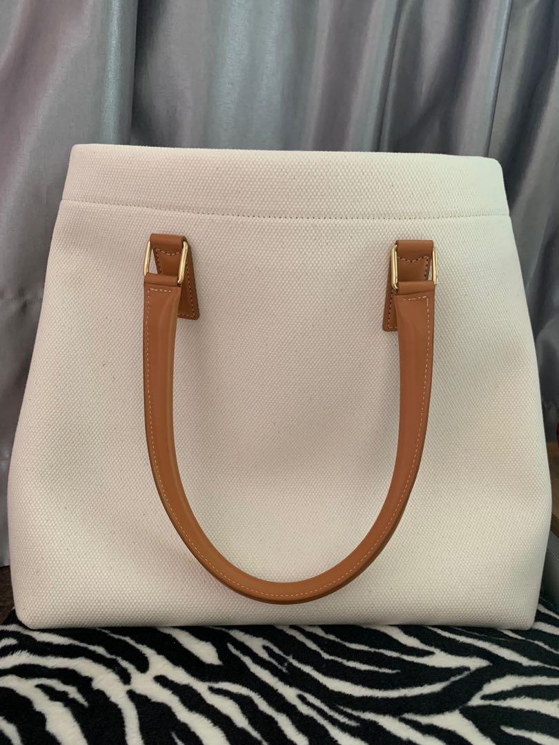 HORIZONTAL CABAS CELINE IN CANVAS WITH CELINE PRINT AND CALFSKIN