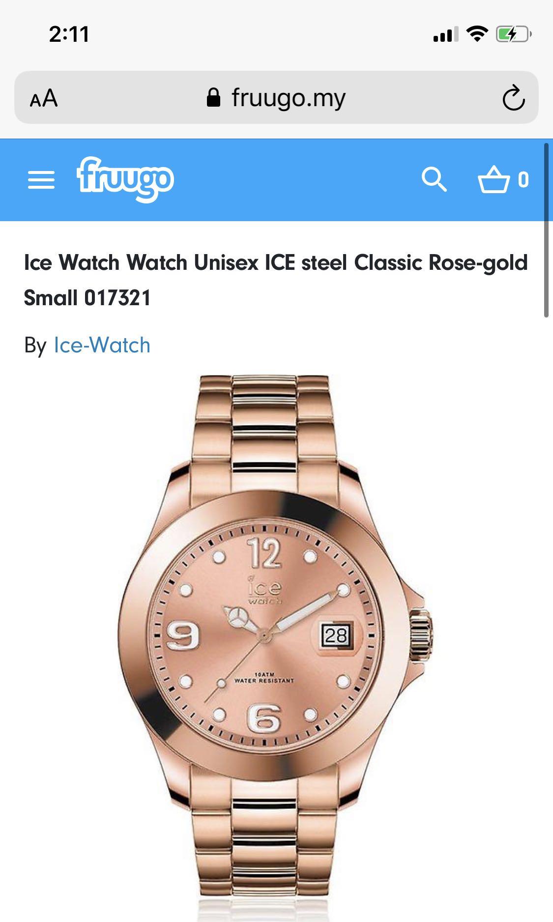 Ice steel classic rose gold store
