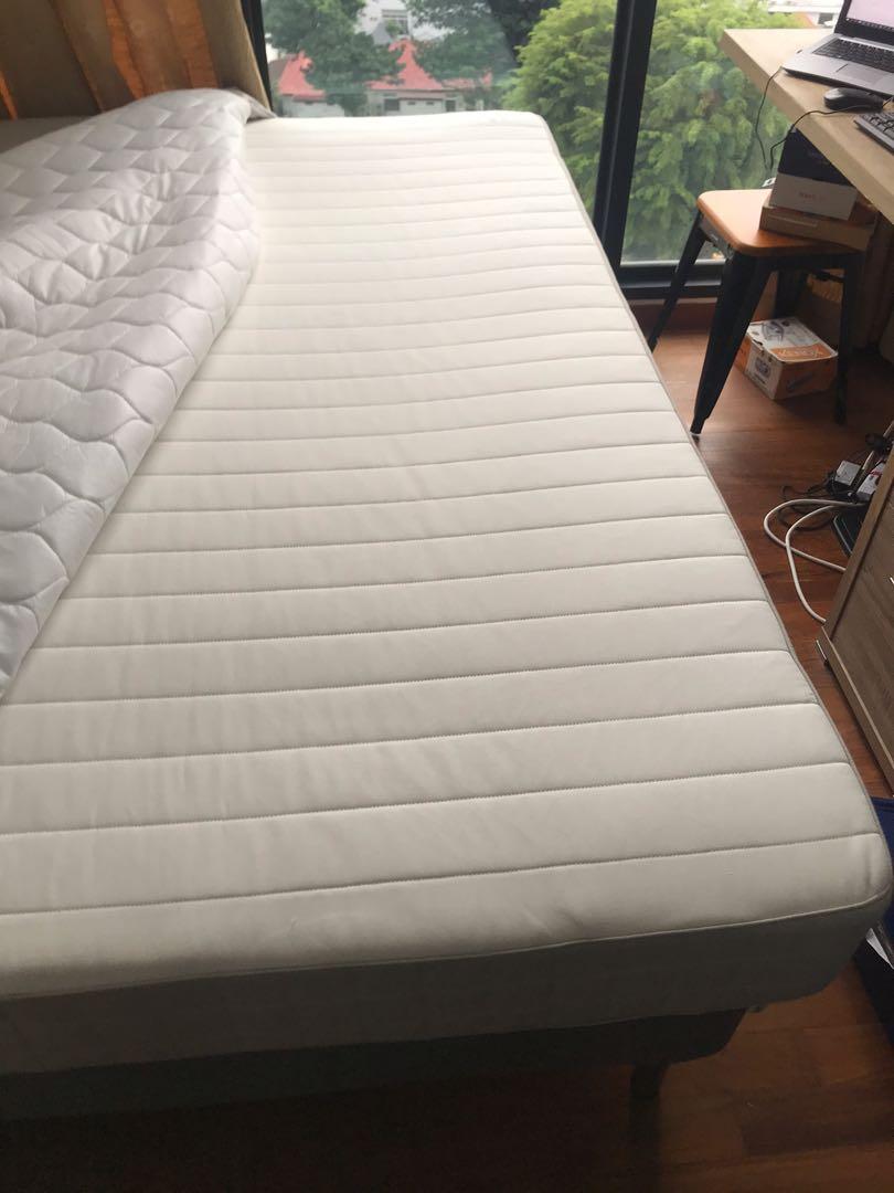 IKEA Bed + Mattress, Furniture & Home Living, Furniture, Bed Frames