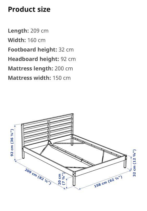 IKEA Queen Size Bed Frame & Bed Base, Furniture & Home Living