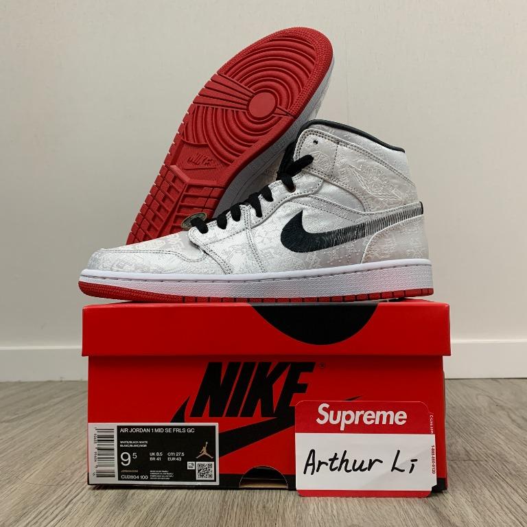 Jordan 1 Mid SE Fearless Edison Chen CLOT US9.5, 男裝, 鞋, 波鞋 ...