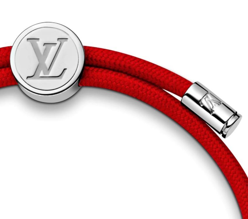 LOUIS VUITTON Nylon LV Space Bracelet Rouge 434099