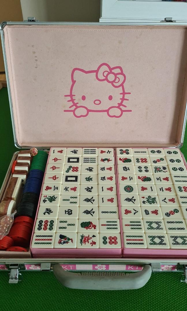Mahjong tile set, hello kitty (standard size), Furniture & Home Living ...