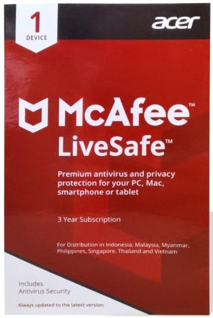 McAfee Internet Security 1-device 3-year (Acer) *Free ...