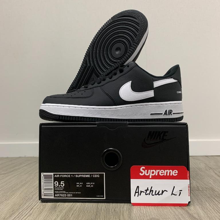 Air force 1 low supreme x comme des garcons hot sale