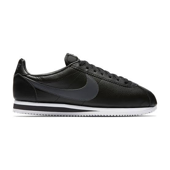 nike cortez gray and black