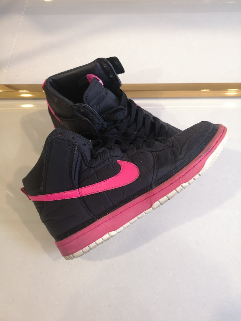 Nike Dunk High Nylon Premium Black/Pink (SAMPLE), Men's Fashion
