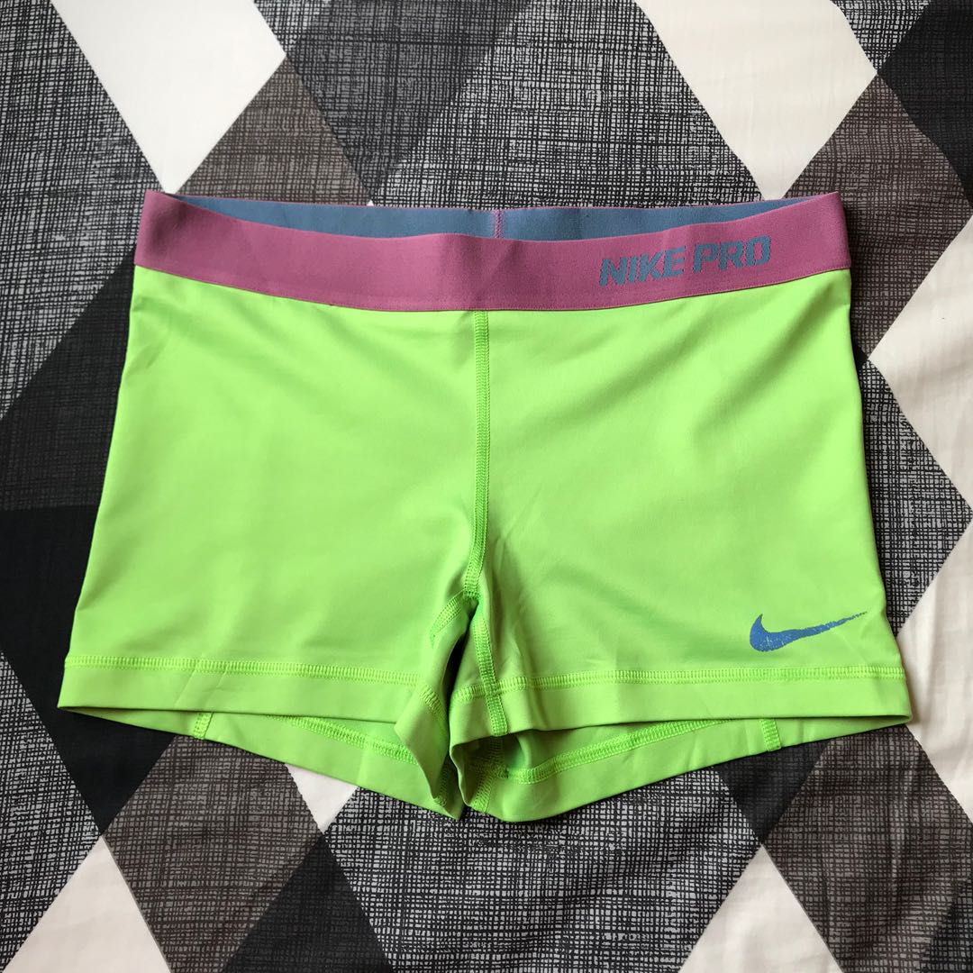 nike pro shorts neon