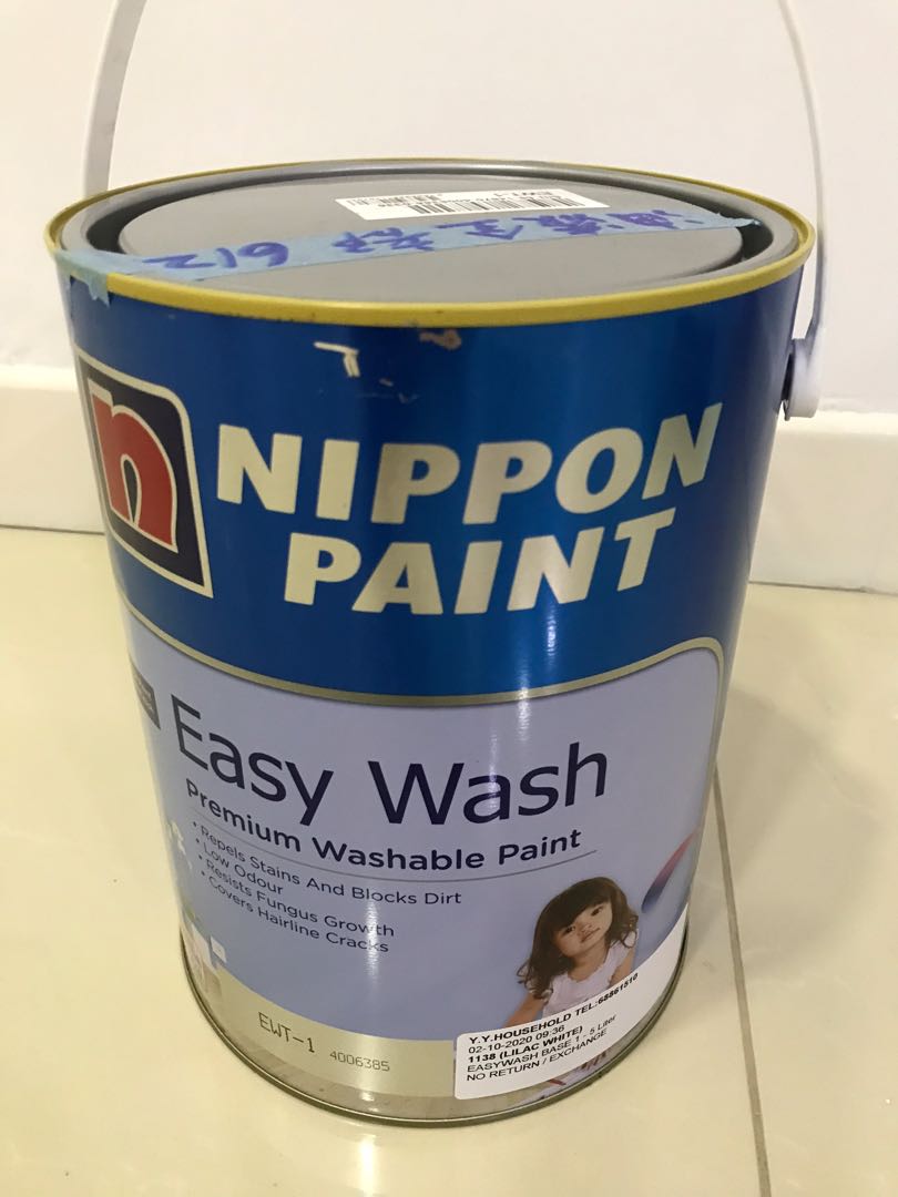 Nippon paint Lilac white 5 litre (sealed), Everything Else on Carousell