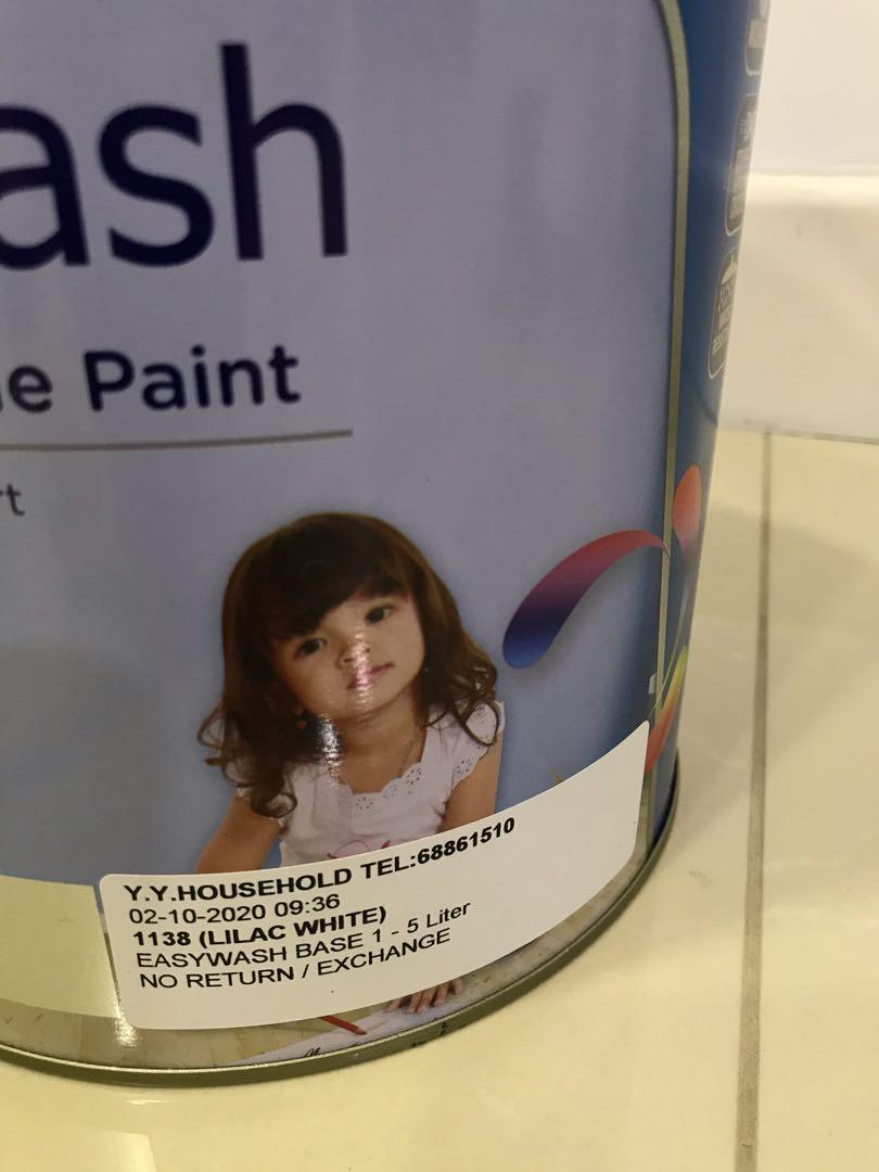 Nippon paint Lilac white 5 litre (sealed), Everything Else on Carousell