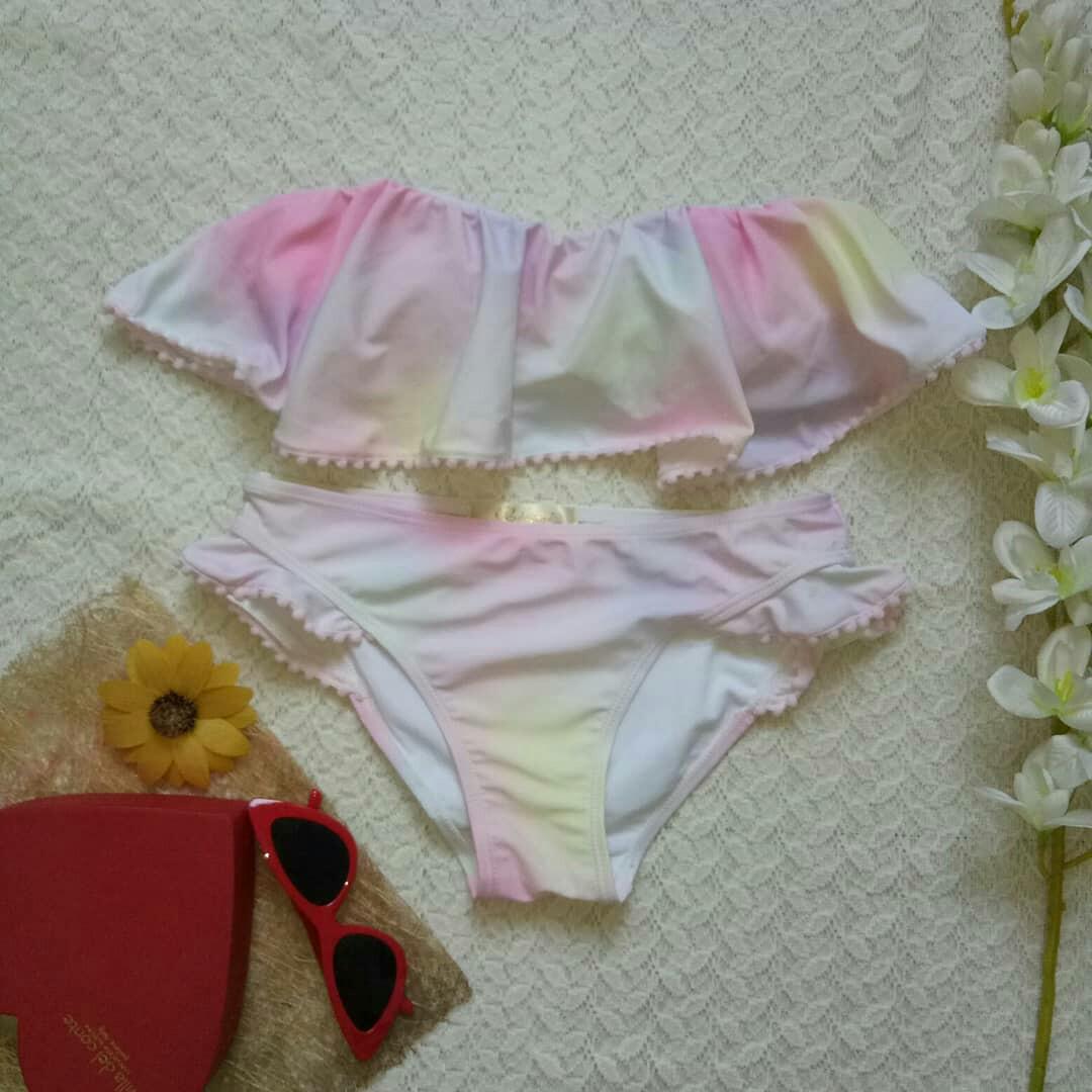 pastel tie dye bikini