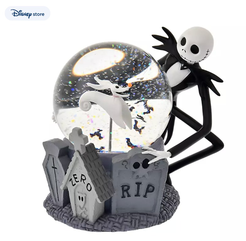 (PO) Authentic Disney Japan Jack Skellington & Zero Snow Globe Tim