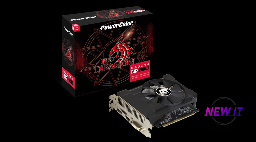 POWER COLOR PCIE ATI RX 550 2GB GDDR5 128BIT RED DRAGON OC VGA ...