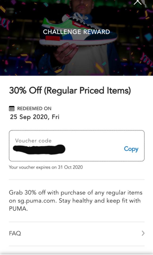 Puma 30 Off Tickets Vouchers Vouchers on Carousell