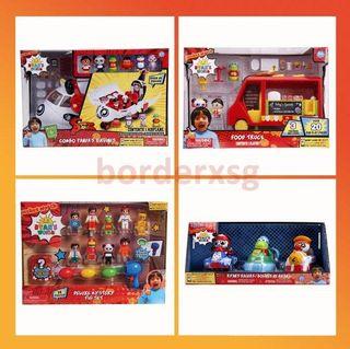 ryan's world panda airplane set with 6 figures