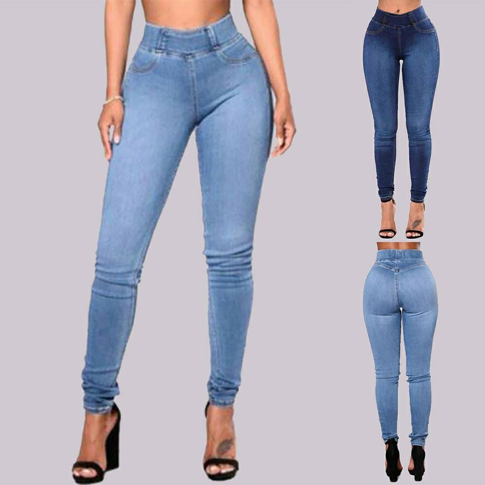 elastic waist skinny jeans womens